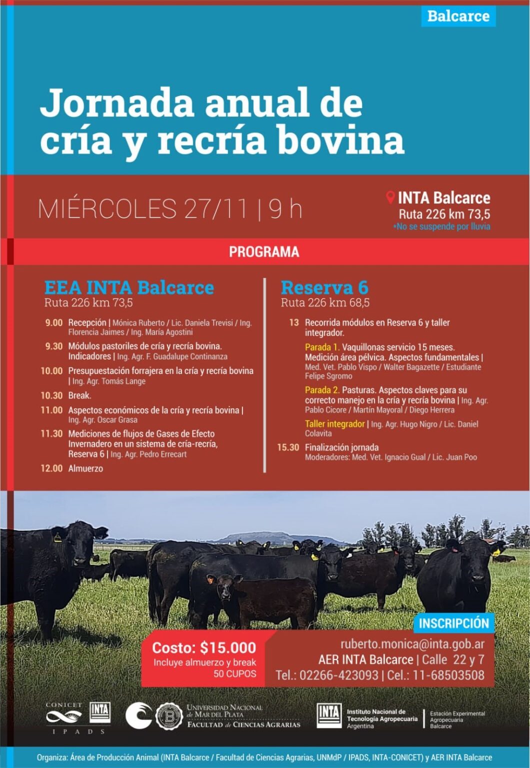 Jornada Anual de Cría y Recría Bovina en Balcarce / Miércoles 27-11-24 ...